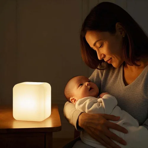 Miniatura 3 de Cubo de luz LED recargable de 6 pulgadas, 16 colores cambiantes Tesseract cubos de luz con control remoto, lámpara de humor LED cósmica regulable