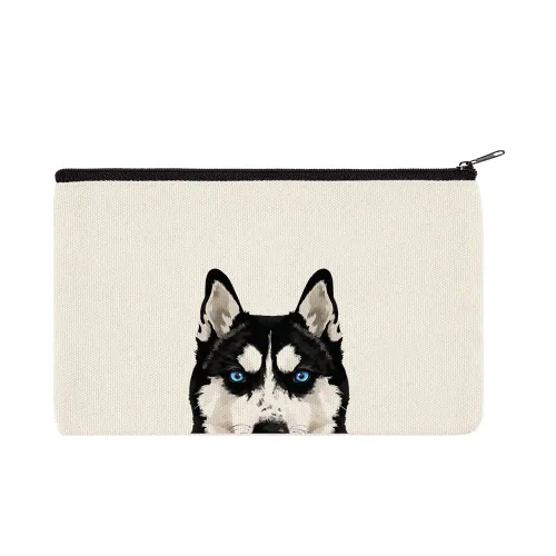 Miniatura 17 de WIRESTER Bolsa de maquillaje de lona con cremallera, bolsa de cosméticos, estuche organizador para mujeres y niñas, bolsa de cosméticos de viaje