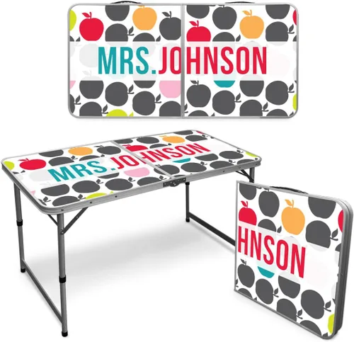 Miniatura 11 de Infusion Mesa plegable prémium personalizada de 4 pies para artes y actividades