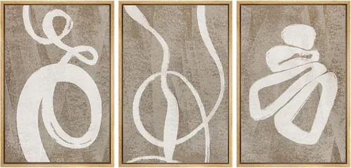Miniatura 29 de SIGNWIN Lienzo enmarcado para pared, juego de arte dramático de cielo tormentoso, ilustraciones de paisaje nuboso Moody, arte moderno decorativo