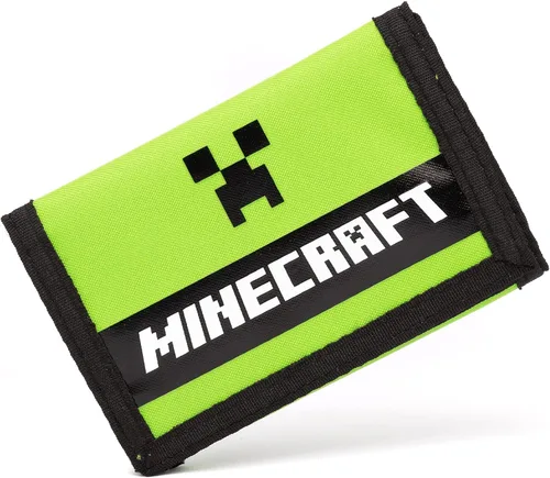 Miniatura 2 de Minecraft Billeteras Juego Negro O Verde Creeper Monedero Monedero Talla única, Verde