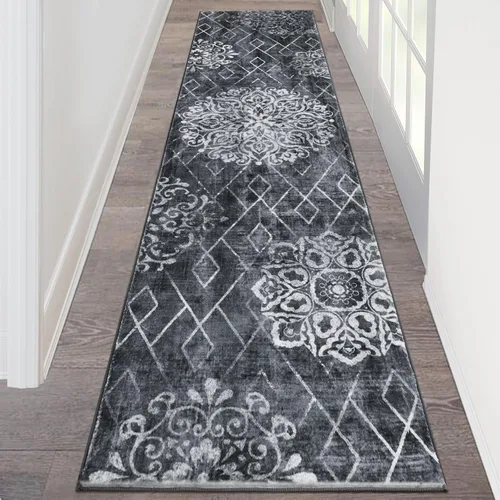 Miniatura 80 de HEBE Alfombra Pasillo 2'x10' Lavable Vintage Desgastada Alfombras de Área Antideslizante Alfombra de Lavandería Boho Alfombras de Piso para Pasillos