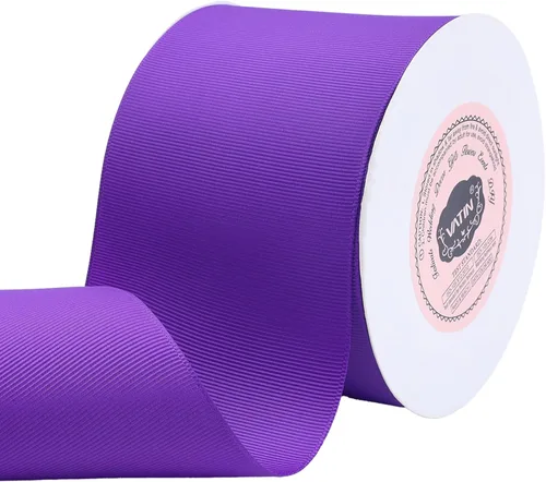Miniatura 251 de Vatin - Rollo de cinta de grogrén, rollos de 25-50 yardas, perfecto para decoración de bodas, coronas, baby showers, envolturas de paquete de regalo