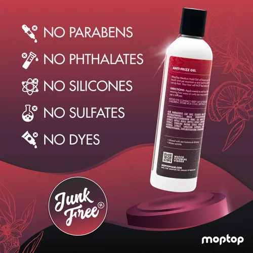 Miniatura 6 de MopTop Gel para el cabello anti encrespamiento de salón – Gel definidor de rizos de calidad de salón para mejorar el cabello ondulado, rizado