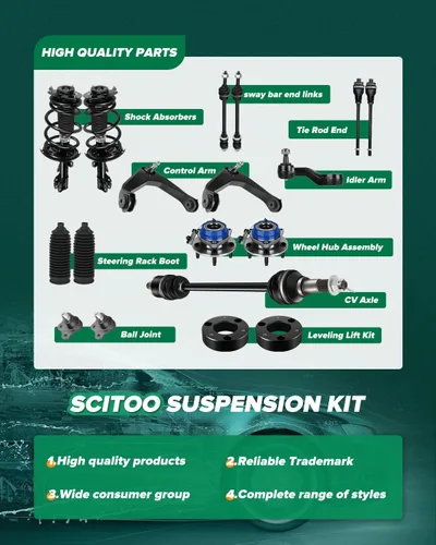 Miniatura 2 de SCITOO Juego de 2 piezas de suspensión delantera Kit para Avenger Calibre LANCER Leganza MPV Nubira Outlander Outlander Sport PROTEGE PROTEGE5