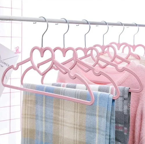 Miniatura 9 de Lindas perchas estéticas de plástico que ahorran espacio para adolescentes, niñas, armario, camisas, abrigos, perchas organizador de ropa, Kawaii