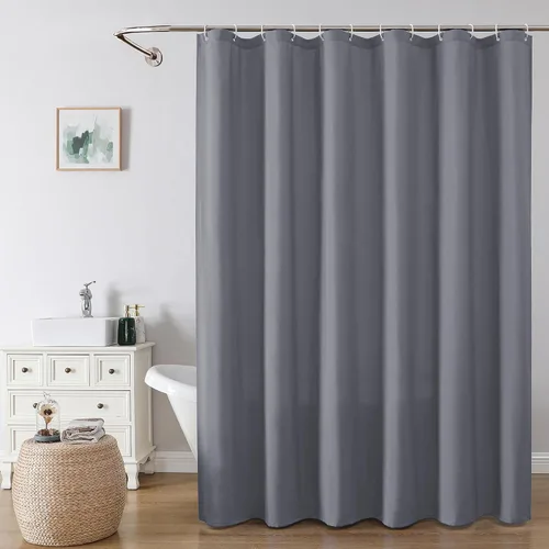 Miniatura 14 de OVZME Zora Cortina de Ducha de Tela para Cabina de 36 x 72 Pulgadas - Cortina de Ducha Pequeña Suave Negra para Baño para Tamaño de Cabina Estrecha