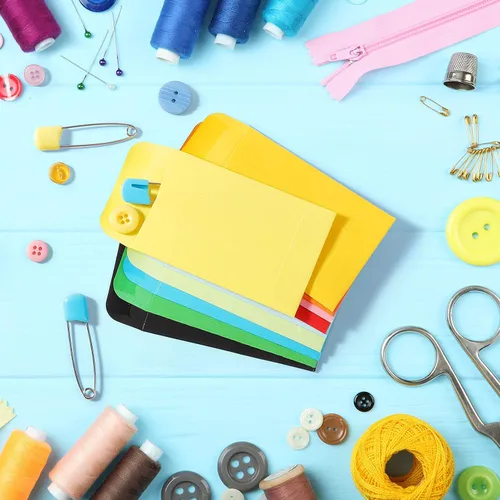 Miniatura 9 de ACSTEP Paquete de 500 sobres de monedas de colores #1 de 2.25 x 3.5 sobres, 10 sobres de semillas de papel autoadhesivos de colores surtidos