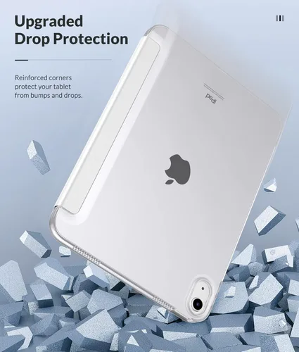 Miniatura 8 de MoKo Funda para iPad (A16) de 11ª generación 2025/10ª generación 2022, iPad de 11 pulgadas/10.9 pulgadas con cubierta trasera translúcida de TPU
