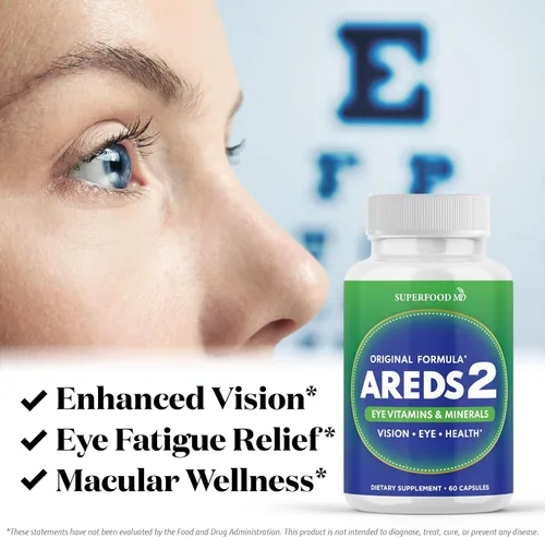 Miniatura 4 de AREDS 2 Suplemento de vitaminas y minerales para ojos, contiene luteína, vitamina C con cobre añadido, 120
