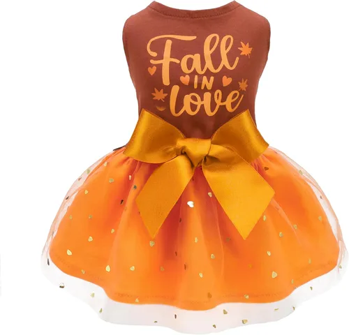 Miniatura 12 de Vestido de Tul para Perros Fitwarm Cumpleaños Niña, Ropa para Perros Pequeños Niña, Ropa para Gatos, Rosa, Pequeño