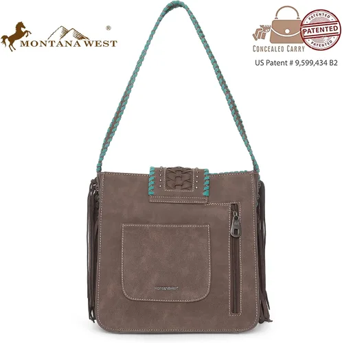 Miniatura 3 de Montana West Western Hobo - Bolso de mano para mujer, con cartera