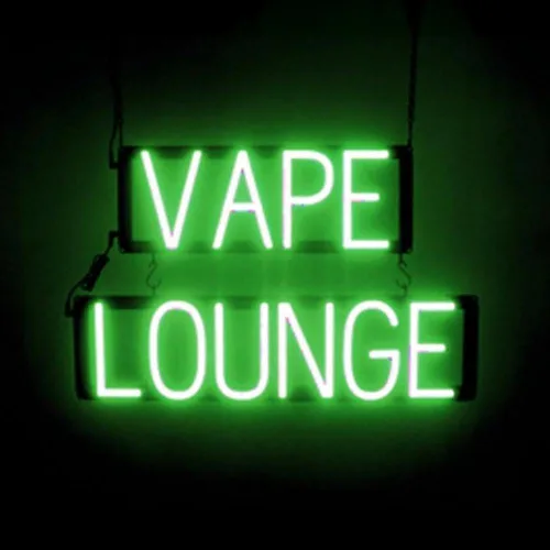 Miniatura 42 de SpellBrite Cartel E-JUICE Señalización de tienda de humo con aspecto de neón, luces LED azules 22.3 x 6.3 pulgadas