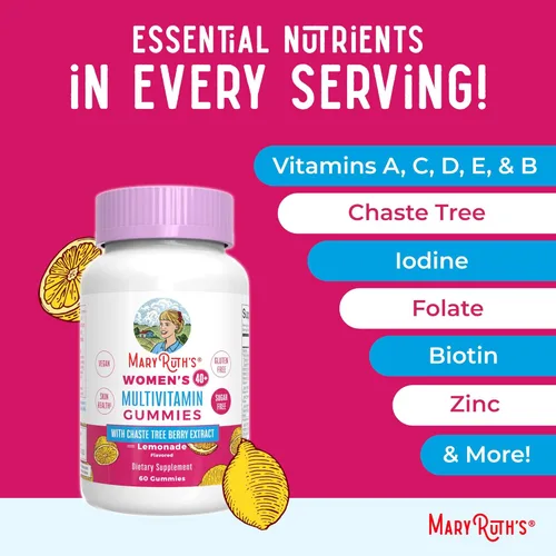 Miniatura 7 de MaryRuth's Multivitamínico para mujeres mayores de 40 años Sin azúcar Vitaminas veganas para mujer Apoyo inmunológico Multivitamínico diario