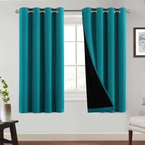 Miniatura 43 de PrinceDeco Paneles de cortina 100 % opacas de 108 pulgadas de largo, completamente opacos, tratamiento de ventana, cortinas forradas con aislamiento