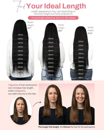 Miniatura 7 de Moresoo Extensiones de cabello humano con cinta adhesiva #1, color negro azabache, extensiones de cabello humano con cinta invisible, extensiones
