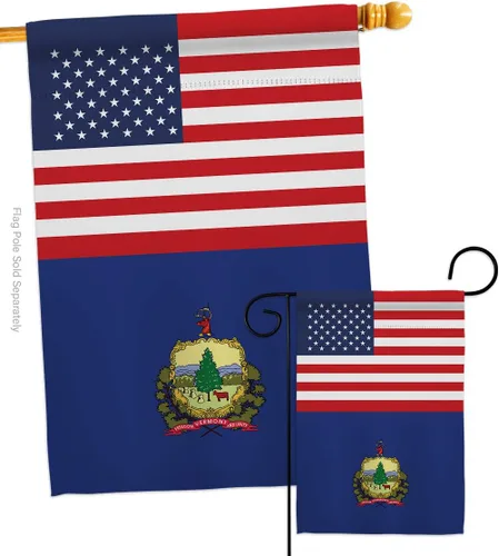 Miniatura 12 de US Vermont Garden House Flags Kit Americana States USA American Territories Republic Country Particular Area Small Decorative Gift Yard Banner