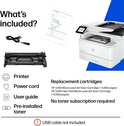 Miniatura 7 de HP Laserjet Pro MFP 4101fdn Impresora en blanco y negro, impresión, escaneo, copia, fax, velocidades rápidas, fácil configuración, impresión móvil
