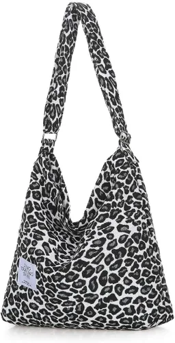 Miniatura 110 de Covelin - Bolsa de hombro informal de lona para mujer, estilo bohemio y retro, bolsa de mano, bolso cruzado, tamaño grande
