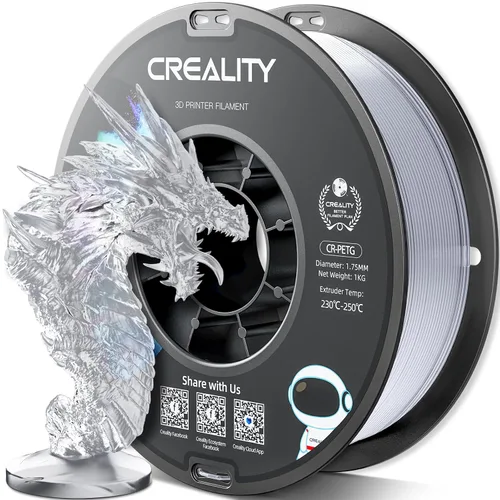 Miniatura 28 de Filamento PETG oficial para impresora 3D Creality de 0.069 in, 2.2 lbs, alta precisión, fuerte dureza, inodoro, mejor flujo, impresión 3D resistente