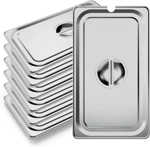 WantJoin Steam Table Hotel Pan Lids Cover 6 Pack for Stainless Steel Metal Tray Sets Food Storage Container Restaurant Catering Supplies Chafing