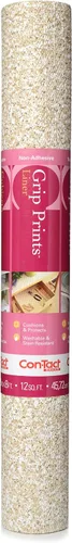 Con-Tact Brand Grip Prints - Forro para estantes, duraderos y no adhesivos, forro antideslizante para cajones y gabinetes, 18 x 8 pies, granito