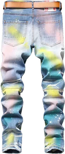 Miniatura 36 de Enrica Pantalones vaqueros estampados casuales para hombre