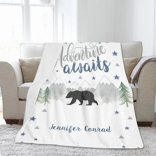 Miniatura 4 de Manta de bebé personalizada con nombre, manta de bebé personalizada para niños y niñas, manta personalizada de regalo para bebé niño recién nacido