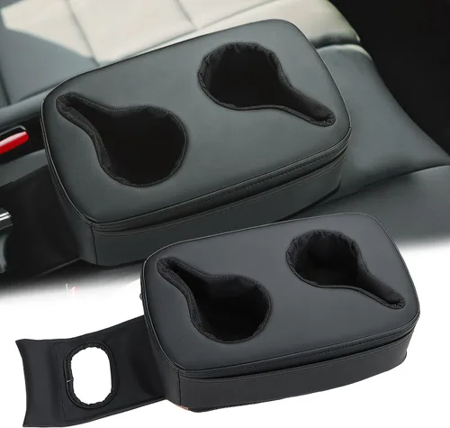 MARCHFA Bandeja para portavasos para automóvil, soporte para bebidas para automóvil, SUV, organizador de asiento trasero, accesorios, soporte para