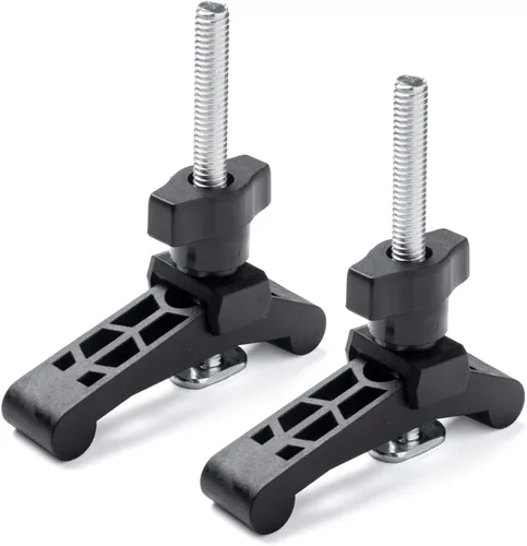 Miniatura 9 de POWERTEC 2 abrazaderas de sujeción ajustables, abrazadera de pista en T multiposicionable, abrazaderas de plástico reforzado con 20 pernos de acero