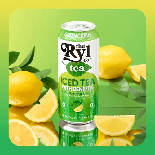 Miniatura 9 de Ryl Té Helado, Té Cítrico Verde, Súper Mezcla Antioxidante, Sin Azúcar, Bajo en Carbohidratos, Cero Calorías - 16.0 Fl Oz (Paquete de 12)