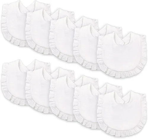 Miniatura 15 de Baberos de muselina para bebés, baberos para babero de dentición para bebé niña o niño de muselina de algodón Azur