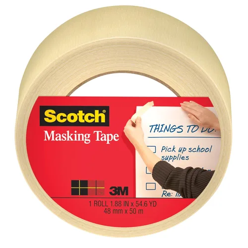 Scotch Cinta adhesiva para el hogar y la oficina, 1.88 pulgadas por 60 yardas, marrón (3439)