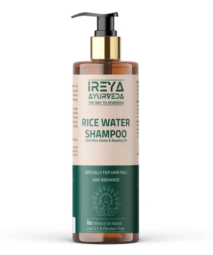 Champú de agua de arroz para cabello con aceite de rosa mosqueta, 6.8 fl oz (6.76 onzas) de agua de arroz para el crecimiento del cabello y cabello