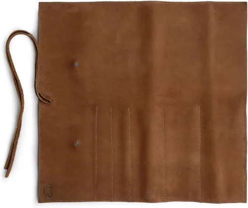 Miniatura 4 de Estuche de cuero rústico para cuchillos, bolsa duradera para cuchillos de chef para chefs profesionales, bolsa de rollo de cuchillos, funda