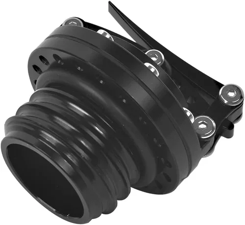 Miniatura 7 de Tapa de tanque de combustible de liberación rápida en negro para motocicleta, para Harley Sportster XL 1200 883 X48 Dyna Touring 1996 y posteriores