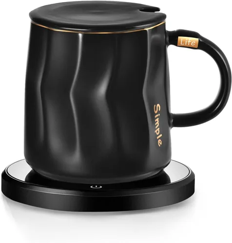 Juego de Calentador de Tazas de Café, Calentador de Café Inteligente para Escritorio con Apagado Automático, Calentador de Tazas para Uso en Oficina