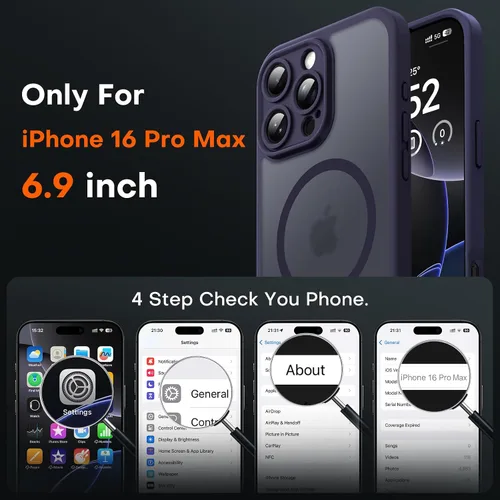 Miniatura 783 de TOCOL Funda para iPhone 11, compatible con Magsafe, protección completa de cámara, imanes integrados, protección contra caídas, funda translúcida