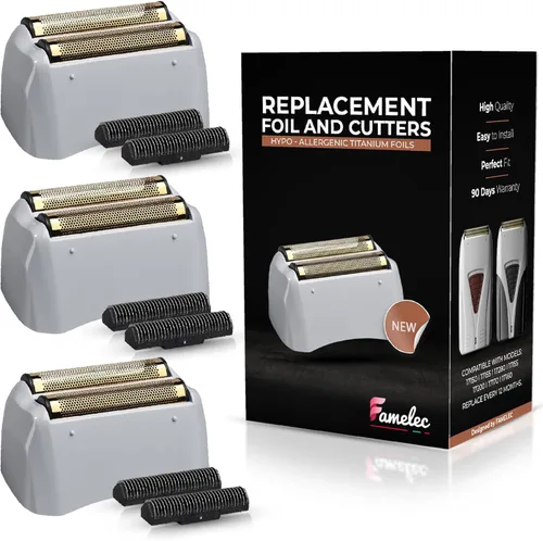 Miniatura 12 de ProFoil - Paquete de 2 unidades para afeitadora Andis TS-1 TS-2, repuesto para afeitadora de litio ProFoil y cortadores interiores compatibles