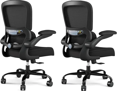 Miniatura 27 de Silla de oficina – Silla de escritorio ergonómica con soporte lumbar ajustable, silla de computadora de malla, silla ejecutiva para oficina en casa