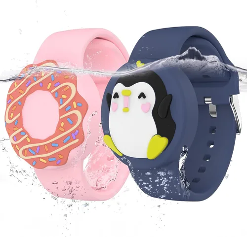Miniatura 13 de Pulseras impermeables Air tag para niños (paquete de 2) - Pulsera de silicona suave oculta para Air tag - Soporte ligero de rastreador