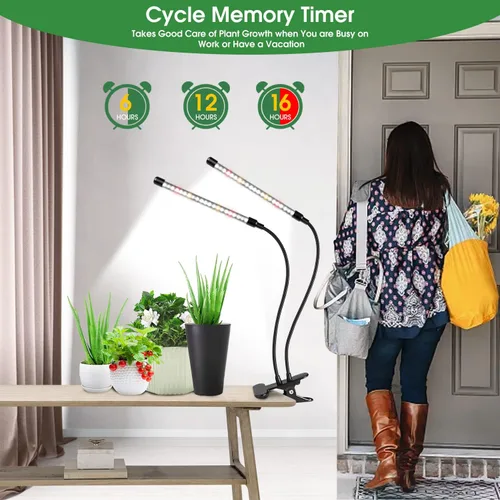Miniatura 4 de wolezek Luces de cultivo para plantas de interior, 6000 K, 40 luces LED de espectro completo para plantas de interior, lámpara de cultivo blanca