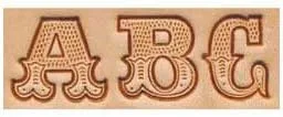 Tandy Leather Craftool Sheridan - Juego de sellos de cuero con letras decorativas con asa, sello de monograma detallado para proyectos de cuero