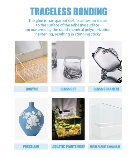 Miniatura 6 de Super pegamento transparente ultra fuerte, tubos de 0.11 onzas, adhesivo instantáneo perfecto para cerámica, madera, metal, goma, plástico, vidrio
