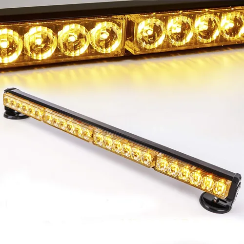 Barra de luces de emergencia inalámbrica ámbar de 24 pulgadas para asesor de tráfico, con batería, luz estroboscópica de advertencia, destello de