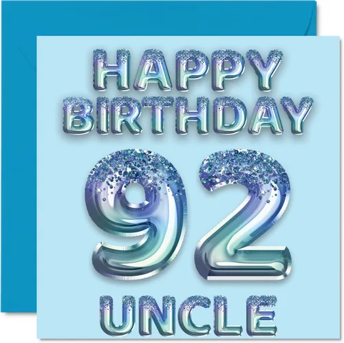 Miniatura 94 de Stuff4 Tarjeta de primer cumpleaños para niños, globo de fiesta con purpurina azul, tarjetas de feliz cumpleaños para niño de 1 año, nieto, hijo, 57