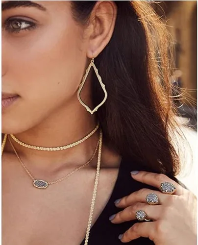 Miniatura 3 de Kendra Scott Elisa Collar con dije para mujer, joyería de moda, chapado en oro de 14quilates