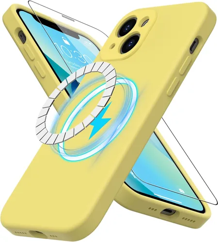 Miniatura 14 de DEENAKIN Funda magnética de silicona para iPhone 12 Pro con protector de pantalla, compatible con MagSafe, protección de cámara, funda protectora