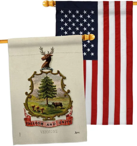 Escudo de armas Vermont House Bandera – Paquete de Estados Americanos, Estados Unidos, Territorios Americanos, República, País, Área Particular