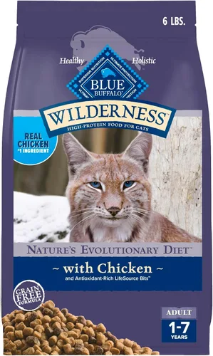 Miniatura 15 de Blue Buffalo Wilderness - Dieta Evolutiva Natural de la Naturaleza, Alimento Seco Natural para Gatos Adultos Alto en Proteínas y Sin Granos, Sabor